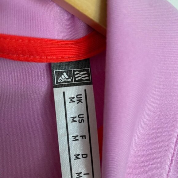 Adidas Essentials 3 Stripe Sleeveless Polo Top Medium - Picture 2 of 5